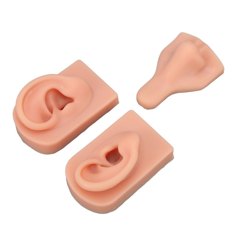 Silicone Piercing Practice Model Simulation Soft Flexible Nose Ears Model