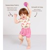 DREAMHALO Baby Girl Clothes Ruffle Romper with Bloomer Shorts Set