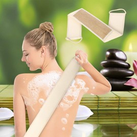Pospetia Natural Loofah Loofah Scallop Scum Bath Sponge Exfoliating Bath Sponge Beige