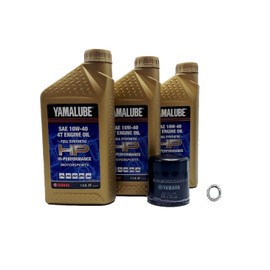 Yamaha Kodiak 450 (2003-2024) all Models Oil Filter Change Kit Yamaha Part# 5GH-13440-80-00 and 3 Quarts High Performance Oil LUB-10W40-HP-12