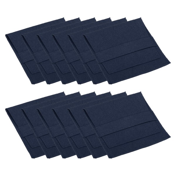 PATIKIL 8x8cm Jewelry Pouches with Band, 16 Pack Microfiber Portable