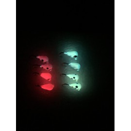 Tungsten Tear Drop 5mm Glow Jig Set of 10 1/16th oz