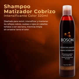 Shampoo Matizador Cobrizo Boson Intensificante Color 320ml