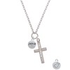 Delight Jewelry Silvertone Peace with AB Crystal and Dove -