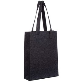 Brandsseller Felt Bag, Leisure Bag Made of Felt, Practical Shopping Bag, Shopping Bag with Handle, darkgray
