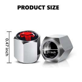 4pcs Skull Tyre Valve Caps,Tire Wheel Valves Cap Dust Stem Cover be suitable for Car SUV Bicycle Motocycle Truck