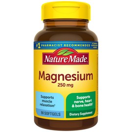 Nature Made Nature Made Magnesium 250 mg, Magnesium Supplement for Muscle, Heart, Bone and Nerve Support, 90 Softgels, 90 Day Supply