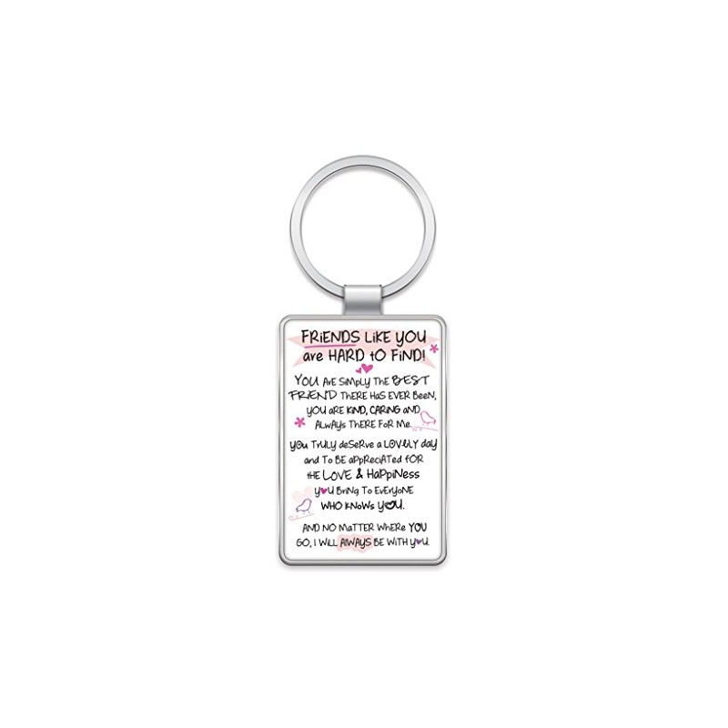 Inspired Words Keyring - Friends Like You Are Hard To
