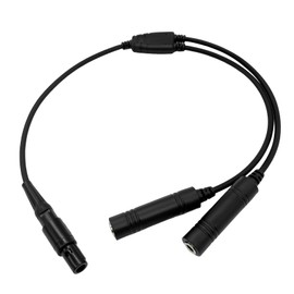 WODASEN Dual GA Plugs (3/16" Mic Plug (PJ-068) and 1/4" (PJ-055) Speaker Plug) General Aviation Headset to Lemo 6 Pin Bose A20 A30 Headsets Adapter Cable for Pilot Headphones Adaptor