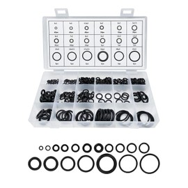 povtii 300 PCS O Ring Assortment Kit Set, 18 Sizes High Pressure High Temperature Resistant Nitrile Rubber Ring Repair Kit, Professional Gasket A/C System Seal Kits, Car Accessories