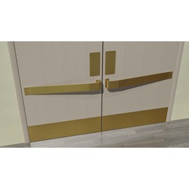 KOSHKA Door Kick Plate Peel and Stick (8"x 34", Brushed Brass Finish)