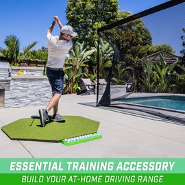 GoSports All-Weather Golf Ball Tray - 24 Ball Capacity - Compatible with All Hitting Mats - Green