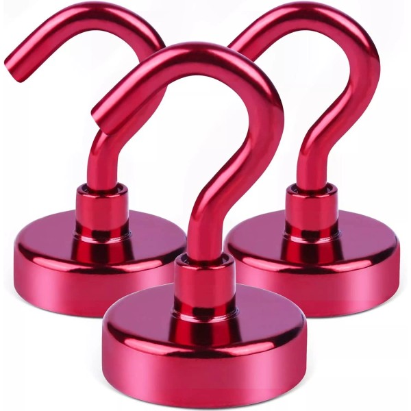 DIYMAG Magnetic Utility Hooks, 30Lbs Heavy Duty Rare Earth 3Pack