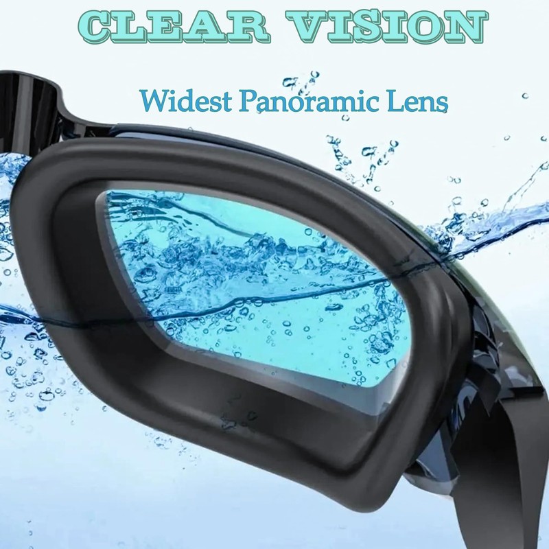 3 Pack Anti Fog UV Swim Goggles with Ear Plugs