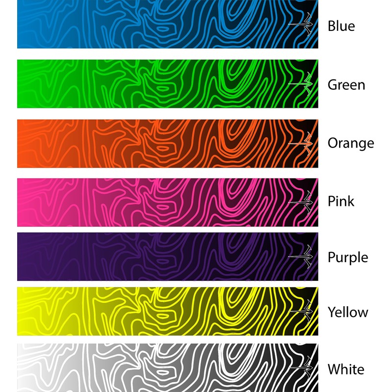 White Water Archery Non-Laminated Topo Fade Color V2 Arrow Wraps