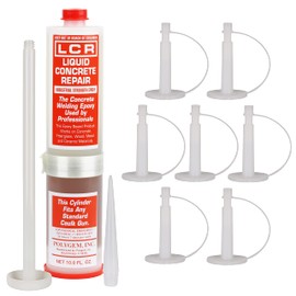 Polygem LCR Injection Epoxy Part A Resin and Part B Hardener with 7 Injection Ports for Repair of Concrete Foundation Cracks, Use LCR Repair Paste for Vertical Cracks or Alone on Horizontal Surfaces