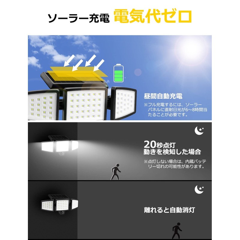 Solar Light, Outdoor, Waterproof, Sensor Light, Outdoor, Solar, Motion Sensor