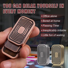 D.G.PLAYER Triple Fidget Slider, Magnetic Metal Fidget Toys Adults Anxiety EDC Toys Cool Sensory Toys for Relieve Stress, Tension, Anxiety Good Gift for Father, Boy Friend, Husband, Kids (Rose Gold)