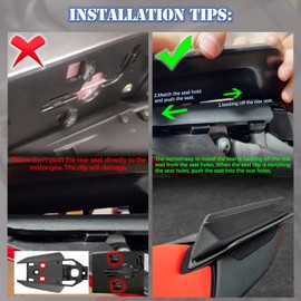 Lorababer Motorcycle Rear Pillion Cover Passenger Seat Trim Rear Cover for RS660 Tuono 660 2020-2024 RS V4 2021-2024 Pillion Solo Trim, Carbon Fibre Look