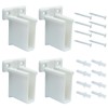 Moicstiy 12 Pcs Wire Shelf End Brackets, Wall Mount Shelf