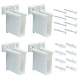 Moicstiy 12 Pcs Wire Shelf End Brackets, Wall Mount Shelf Brackets for Shelves Closet, Closet Shelves Brackets, White