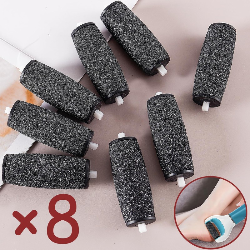 8PCS Foot File Replacement Rollers - Extra Coarse Refill Rollers
