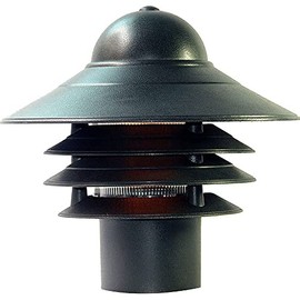 KastLite Black Nautical Post Walkway Lamp | 10" High Outdoor Coastal Fixture | Fits 3" Posts | UL Listed | Includes 5000K Energy Star LED Lamp