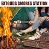 Extguds S'Mores Station with Cutout Handles,Sets:1 Smores Caddy+4 Roasting Sticks,for