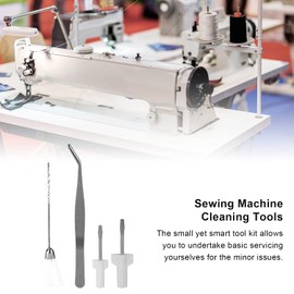 Sewing Machine Service Kit Sewing Machine Cleaning Brushes Angled Tweezers and Screwdriver Service Maintenance Tools Cleaning Brushes