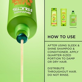 Garnier Fructis Sleek & Shine Intensely Smooth Leave-In Conditioning Cream, 10.2 Ounce (2 Count)