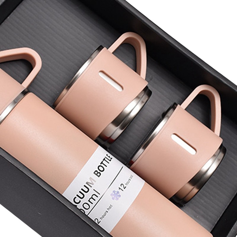 Vacuum Flasks Set Stainless Steel with Handle Portable Insulated Cup