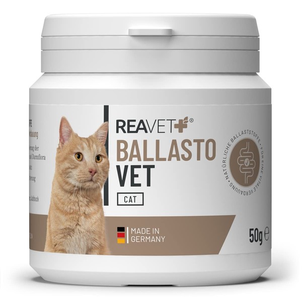 ReaVET BallastoVET for Cats, 50 g, Quick Support for Constipations,