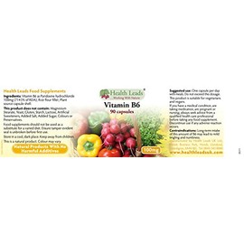 Vitamin B6 (Pyridoxine) 100mg x 90 Capsules - Magnesium Stearate Free!