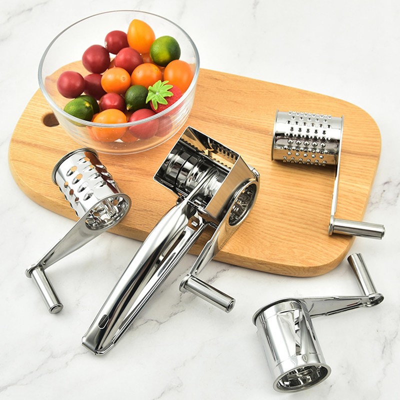SUQ 4 in 1 Cheese Grater, Stainless Steel, Compact Cheese