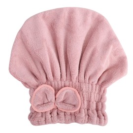 Super Absorbent Hair Drying Cap Microfibre Hair Towel Wrap Women Coral Fleece Dry Hair Hat Turban Hair Towel Cap Shower Cap Quick Drying Bath Head Wrap for Ladies Girls Wet Hair Long Thick Curly Hair