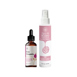 Árbora Pack Aceite de Rosa Mosqueta Agua de Rosas 100 Puro Sin Refinar  Prensado en Frío Hidrata- Regenera- Anti-Edad Atenúa Estrías, Cicatrices y... 