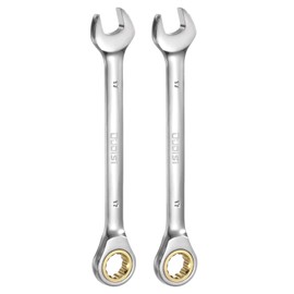 sourcing map 2pcs Ratchet Combination Spanner Metric, 17mm, 12 Point 72-Tooth CR-V Wrenches Tool for Mechanical Repair