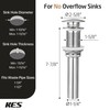 KES Bathroom Sink Drain Without Overflow Vessel Sink Lavatory Vanity