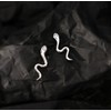 Unbranded 925 Sterling Silver Post Snake Stud Earrings, Serpent Aretes
