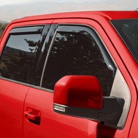 Voron Glass in-Channel Extra Durable Rain Guards for Ford F150 Raptor 2017-2020 SuperCrew, Window Deflectors, Vent Window Visors, 4 Pieces - 200288