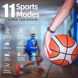 XIULIUU Fitness Tracker Watch for Kids, IP68 Waterproof Activity Tracker, Heart Rate Sleep Monitor, 11 Sport Modes Calorie Step Counter with Alarm Clock and Reminder, Boys Girls Teens (Blue)