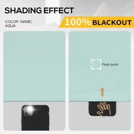 Yakamok 100% Blackout Curtains for Bedroom 72 Inch Length, Total Light Blocking Drapes with Black Backing, Thermal Insulated Solid Grommet Panels for Living Room, Aqua, 52Wx72L, 2 Panels