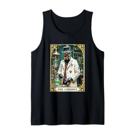 Mad Scientist Chemist in White Labcoat Costume Tarot Card Tank Top