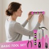 Pink Toolbox Essentials for Women Girls Starter DIY Drilling Kit