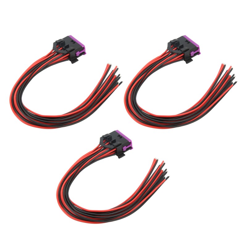 3 Pcs 16 Pin OBD2 Female Connector Cables 30cm J1962