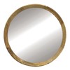 Udorich Stylish Transitional Decor Mango Wood Wall Mirror, Natural Frame