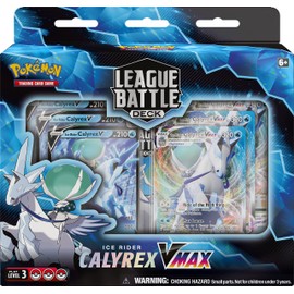 Pokémon TCG: Ice Rider Calyrex VMAX League Battle Deck (60 cards Ready to Play Deck, 3 Foil V Cards & 3 Foil VMAX Cards)