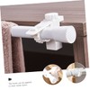 STOBAZA Curtain Rod Brackets No Drill 2 Pack White Pp