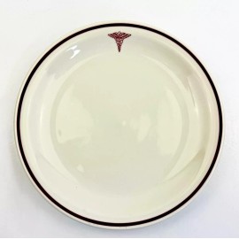 New Homer Laughlin Caduceus US Army Medical Corps 9" Dinner Plates