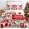 IUNTWEIE Christmas Bed Linen 135 x 200, Santa Claus and